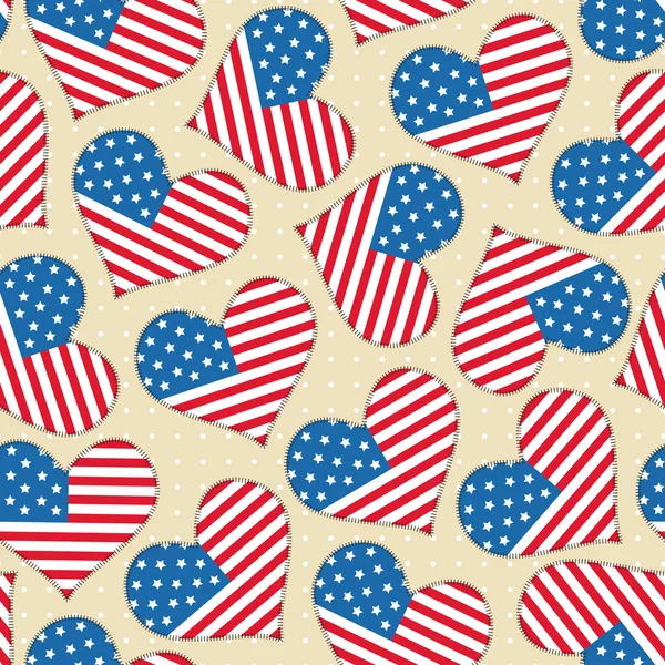 Seamless pattern for 4th of July, American Independence Day. — Stock Vector