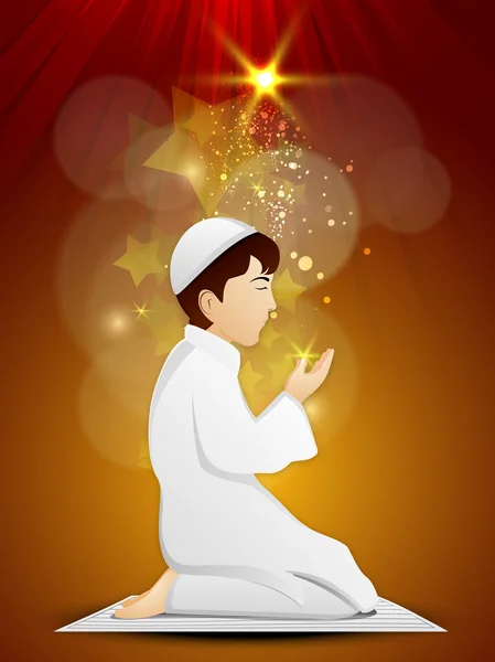 Resumen Festival de la comunidad musulmana Eid Mubarak fondo . — Vector de stock