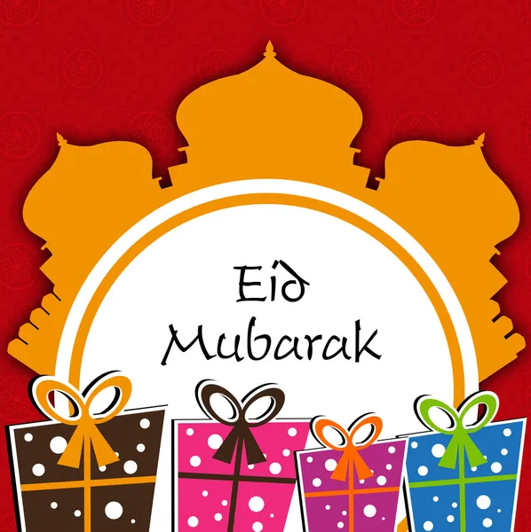 Resumen Festival de la comunidad musulmana Eid Mubarak fondo . — Vector de stock