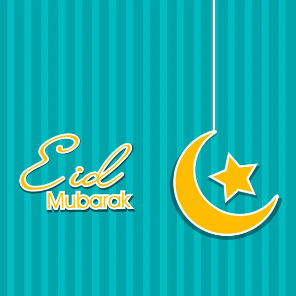 Abstraktní muslimské komunity festival eid mubarak pozadí. — Stockový vektor