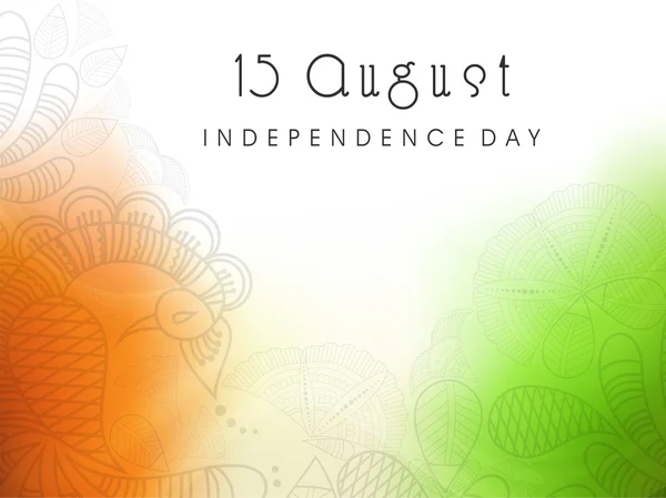 Όμορφη floral φόντο στην εθνική σημαία χρώματα για ινδική μου — Διανυσματικό Αρχείο