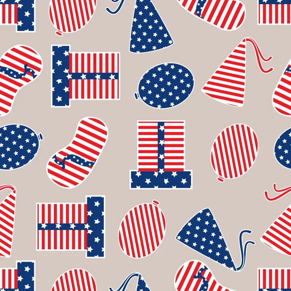 Seamless pattern for 4th of July, American Independence Day. — Stock Vector