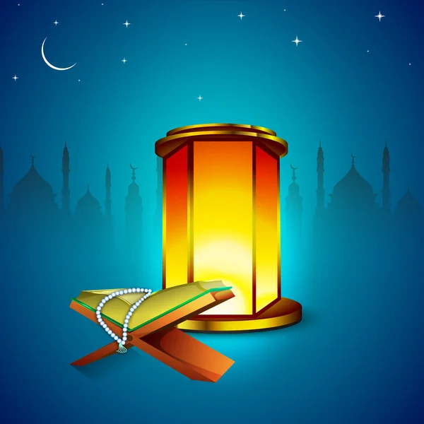 Conceito para a comunidade muçulmana Mês Santo do Ramadã Kareem . —  Vetores de Stock