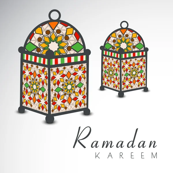 Concepto para la comunidad musulmana Mes Santo de Ramadán Kareem . — Vector de stock