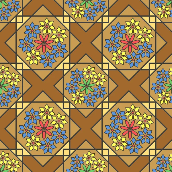Sömlös bakgrund med arabiska eller islamiska ornament stil patte — Stock vektor