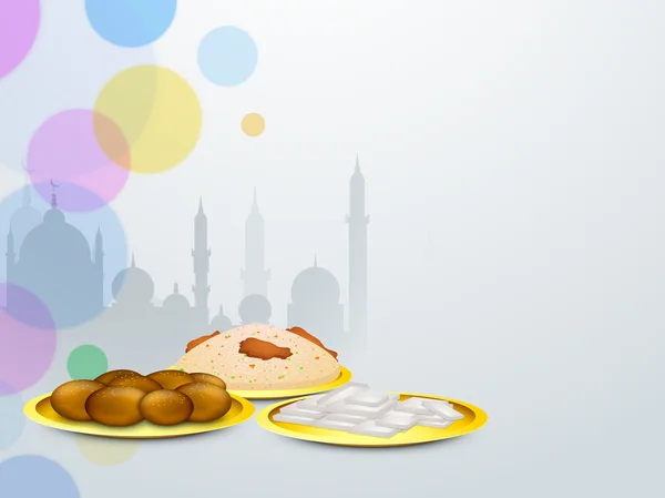 Abstrakte muslimische Community Festival eid mubarak Hintergrund. — Stockvektor