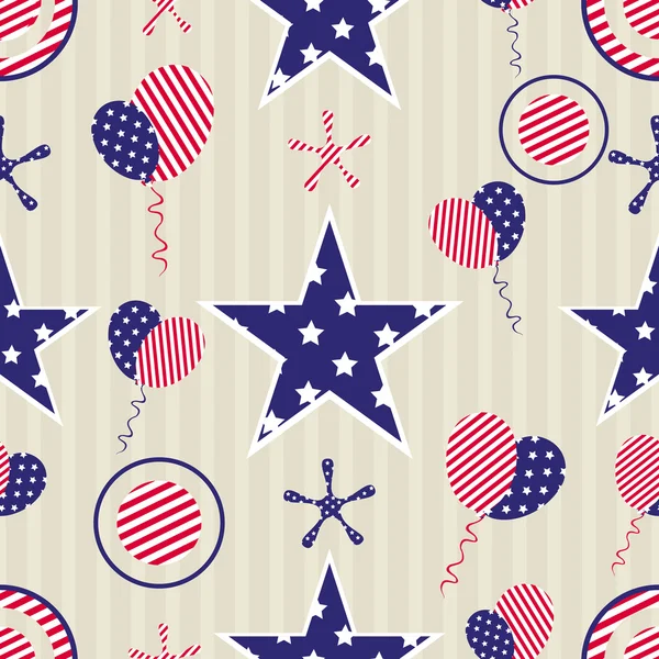 Modèle sans couture pour le 4 Juillet, Jour de l'indépendance américaine . — Image vectorielle