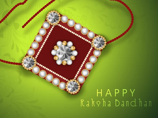 Indian festival Raksha Bandhan background with beautiful rakhi a — Stock Vector