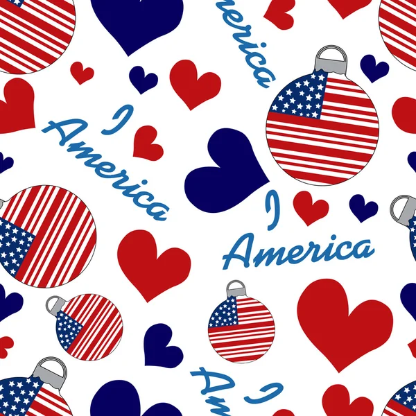 미국 독립 기념일 7 월 4 일에 대 한 완벽 한 패턴. — 스톡 벡터