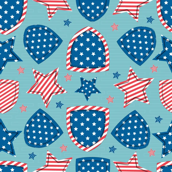 Seamless pattern for 4th of July, American Independence Day. — Stock Vector