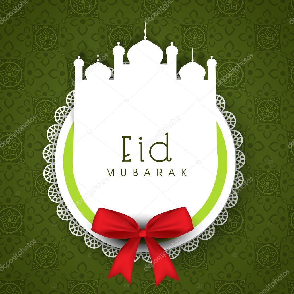 Abstract Muslim community festival Eid Mubarak background.