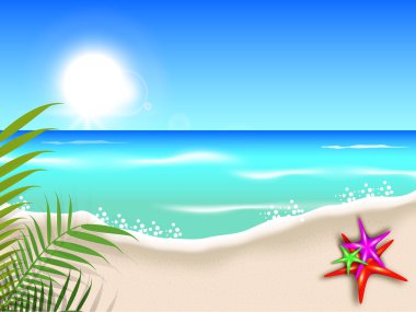 Yaz arka seaside, akşam..