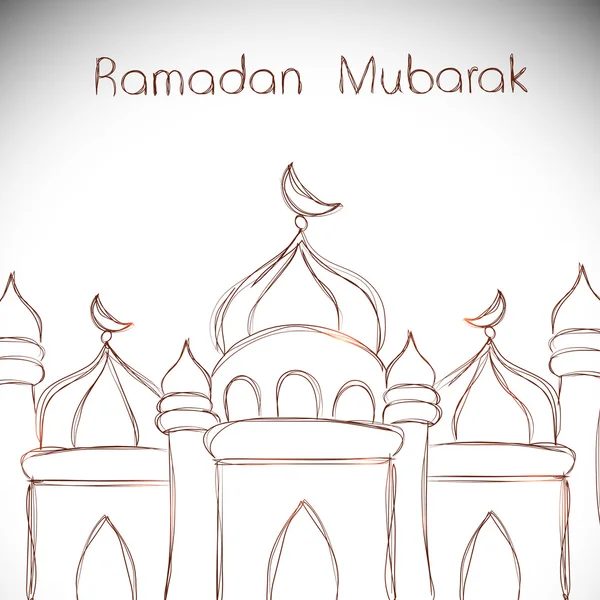 Concept pour la communauté musulmane Mois sacré du Ramadan Kareem . — Image vectorielle