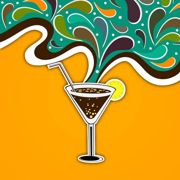 Fondo de verano colorido abstracto con bebida fría . — Archivo Imágenes Vectoriales
