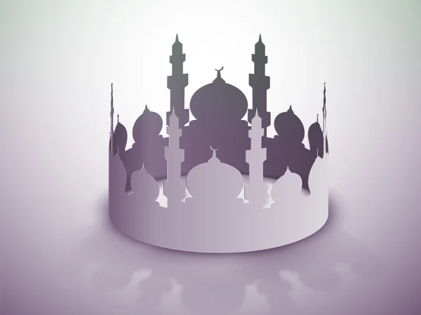 Illustrazione creativa di una moschea per Ramadan Kareem . — Vettoriale Stock