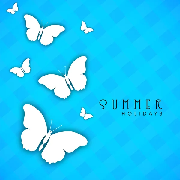 Fondo abstracto de verano con mariposas. — Vector de stock