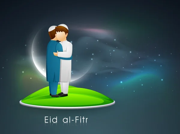 Muslimske samfund festival Eid Mubarak baggrund . – Stock-vektor
