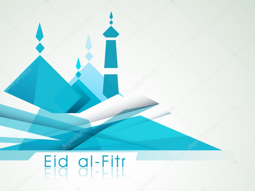 Muslim community festival Eid Mubarak background.