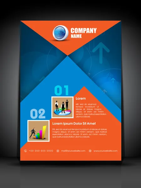 Επαγγελματικές επιχειρήσεις πρότυπο flyer ή σχεδιασμός εταιρικής banner, — Διανυσματικό Αρχείο