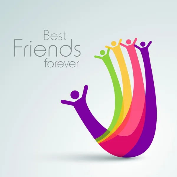 Happy Friendship Day background or concept. — Stock Vector