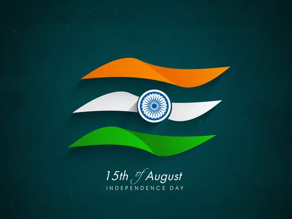 15 de agosto Día de la Independencia India fondo . — Vector de stock