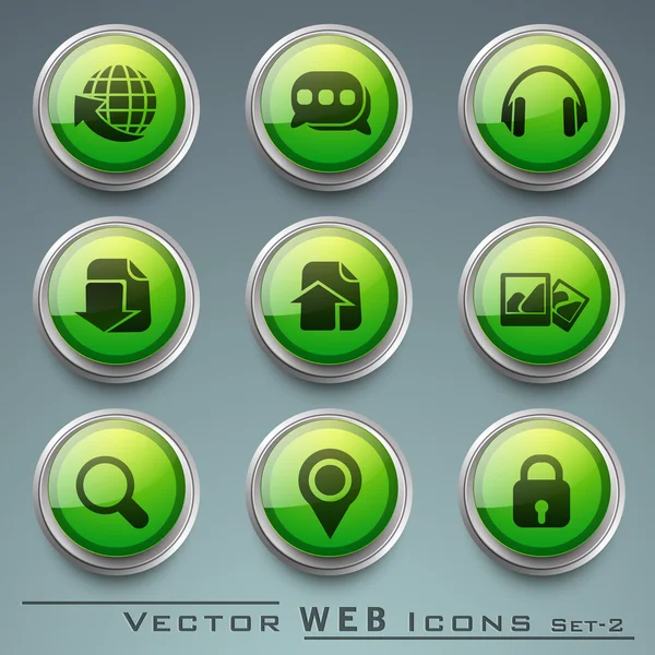 3d Web 2.0 Mail Icons Set kann für Webseiten, Web Applicat verwendet werden — Stockvektor