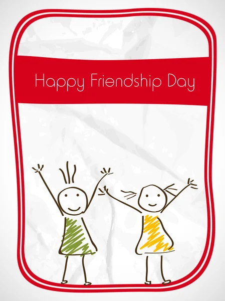 Happy Friendship Day background or concept. — Stock Vector