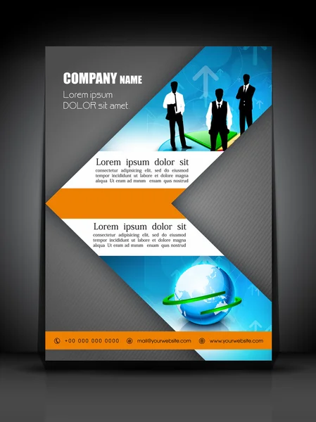 Professional business flyer template or corporate banner design, — Stock Vector