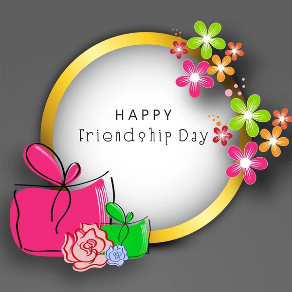 Happy Friendship Day background or concept. — Stock Vector