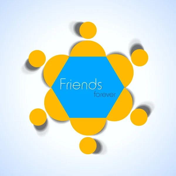 Happy Friendship Day arrière-plan ou concept . — Image vectorielle