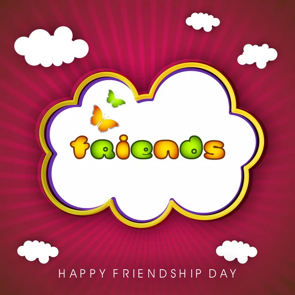 Happy Friendship Day background or concept. — Stock Vector