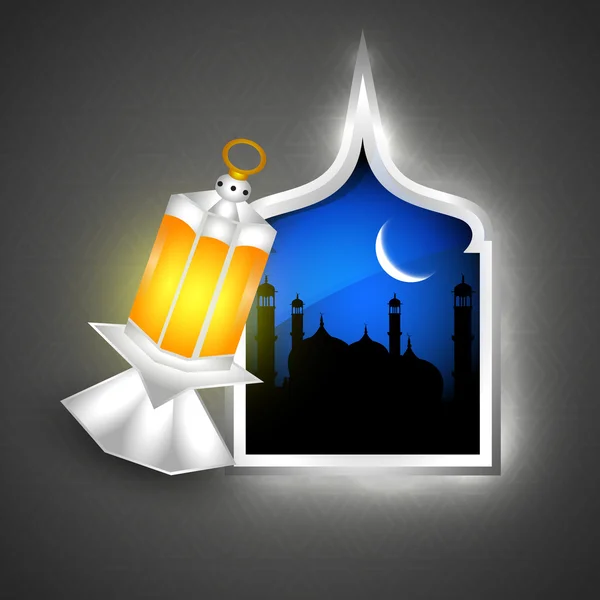 Pyhän kuukauden muslimiyhteisön Ramadan Kareem tausta . — vektorikuva