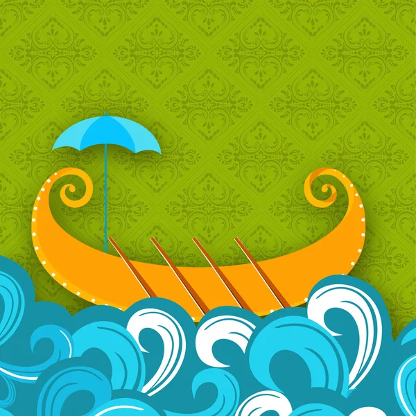 Festival del sur de la India Onam desea fondo — Vector de stock