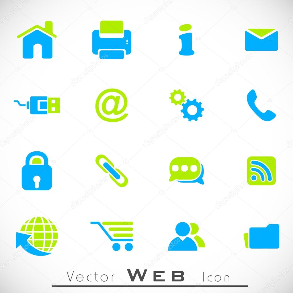 3D web 2.0 mail icons set can be used for websites, web applicat