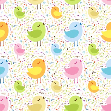 Müzikal notalarla kusursuz desen.