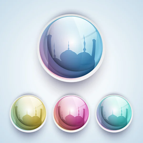 Holy month of Muslim community Ramadan Kareem background. — Stock Vector