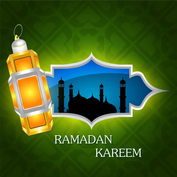 Mois sacré de la communauté musulmane fond Ramadan Kareem . — Image vectorielle