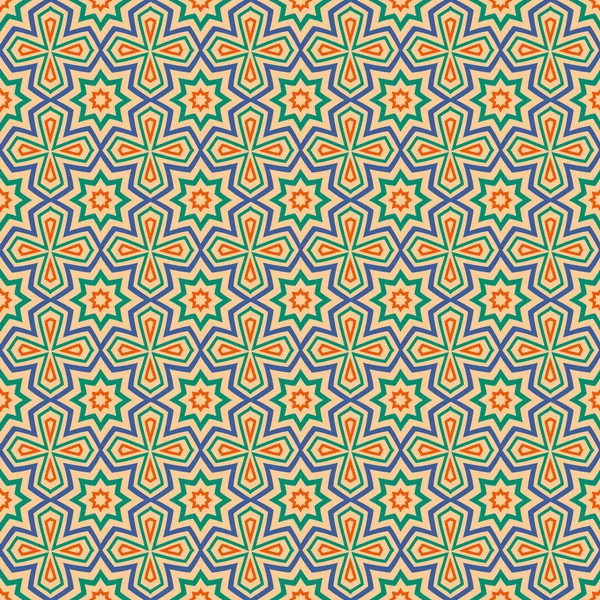 アラビア語やイスラムの装飾とのシームレスな背景スタイルによる画像 — ストックベクタ