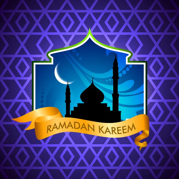 Heiliger Monat der muslimischen Gemeinschaft Ramadan Kareem Hintergrund. — Stockvektor