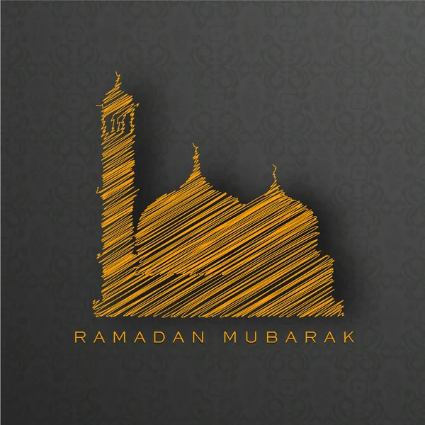 Mois sacré de la communauté musulmane fond Ramadan Kareem . — Image vectorielle