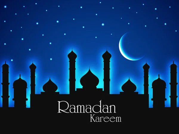 Holy month of Muslim community Ramadan Kareem background. — Stock Vector