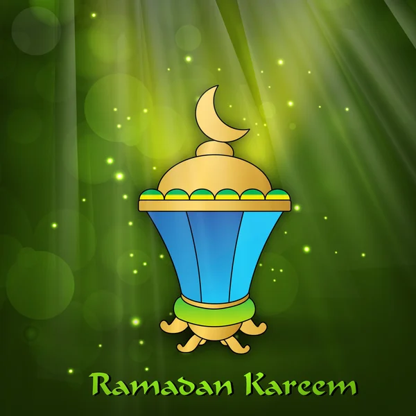 El mes santo de la comunidad musulmana Ramadán Kareem antecedentes . — Vector de stock
