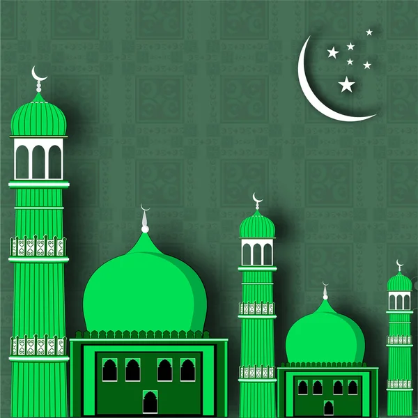 Mois sacré de la communauté musulmane fond Ramadan Kareem . — Image vectorielle