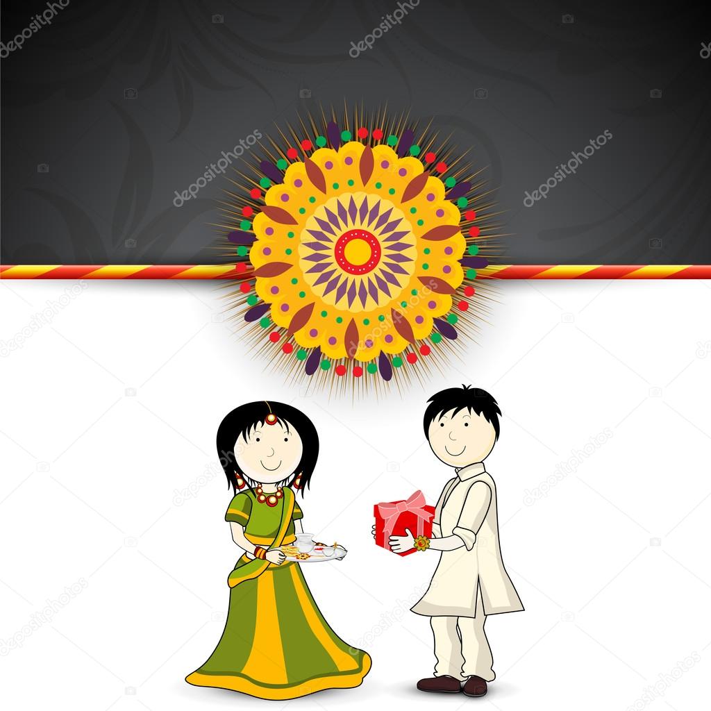 Happy Raksha Bandhan Indian festival background .