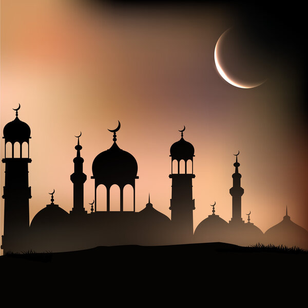 Holy month of Muslim community Ramadan Kareem background.