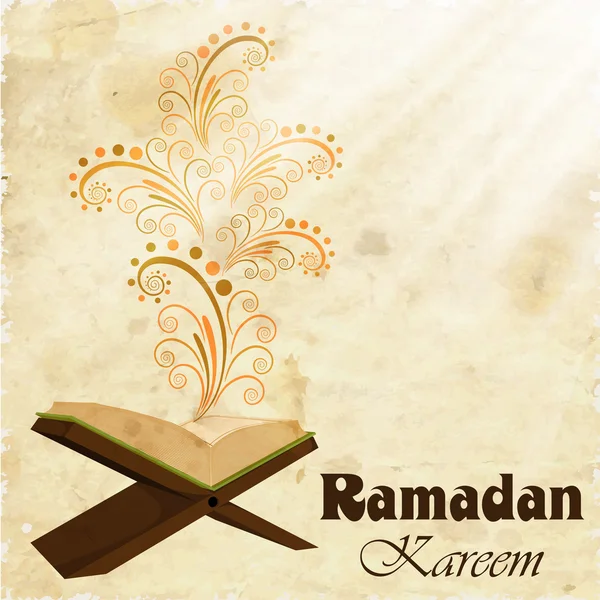 El mes santo de la comunidad musulmana Ramadán Kareem antecedentes . — Vector de stock