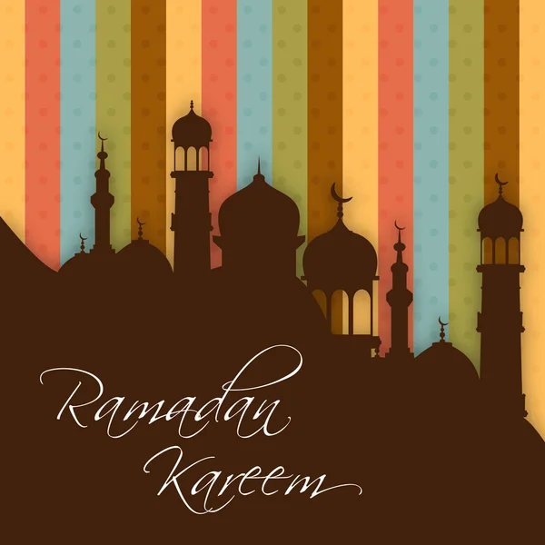 Holy month of Muslim community Ramadan Kareem background. — Stock Vector