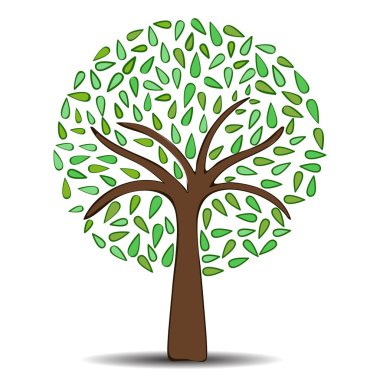 yeşil bir ağaç doğa kavramı.