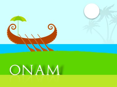 South Indian festival Onam wishes background clipart