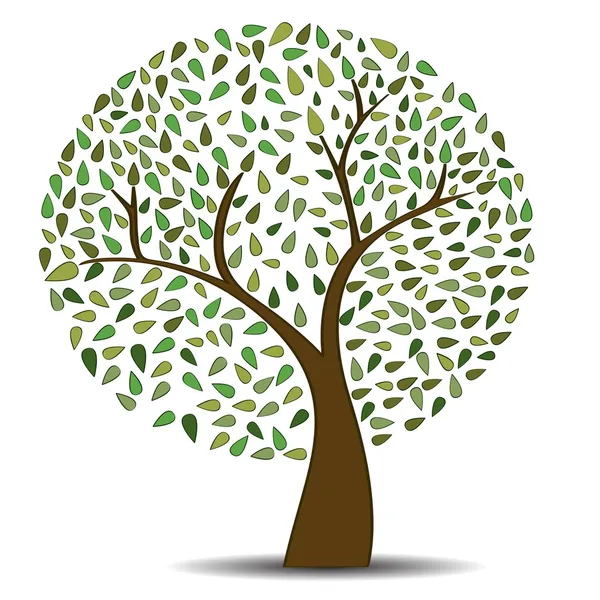 Concepto de naturaleza con árbol verde . — Vector de stock